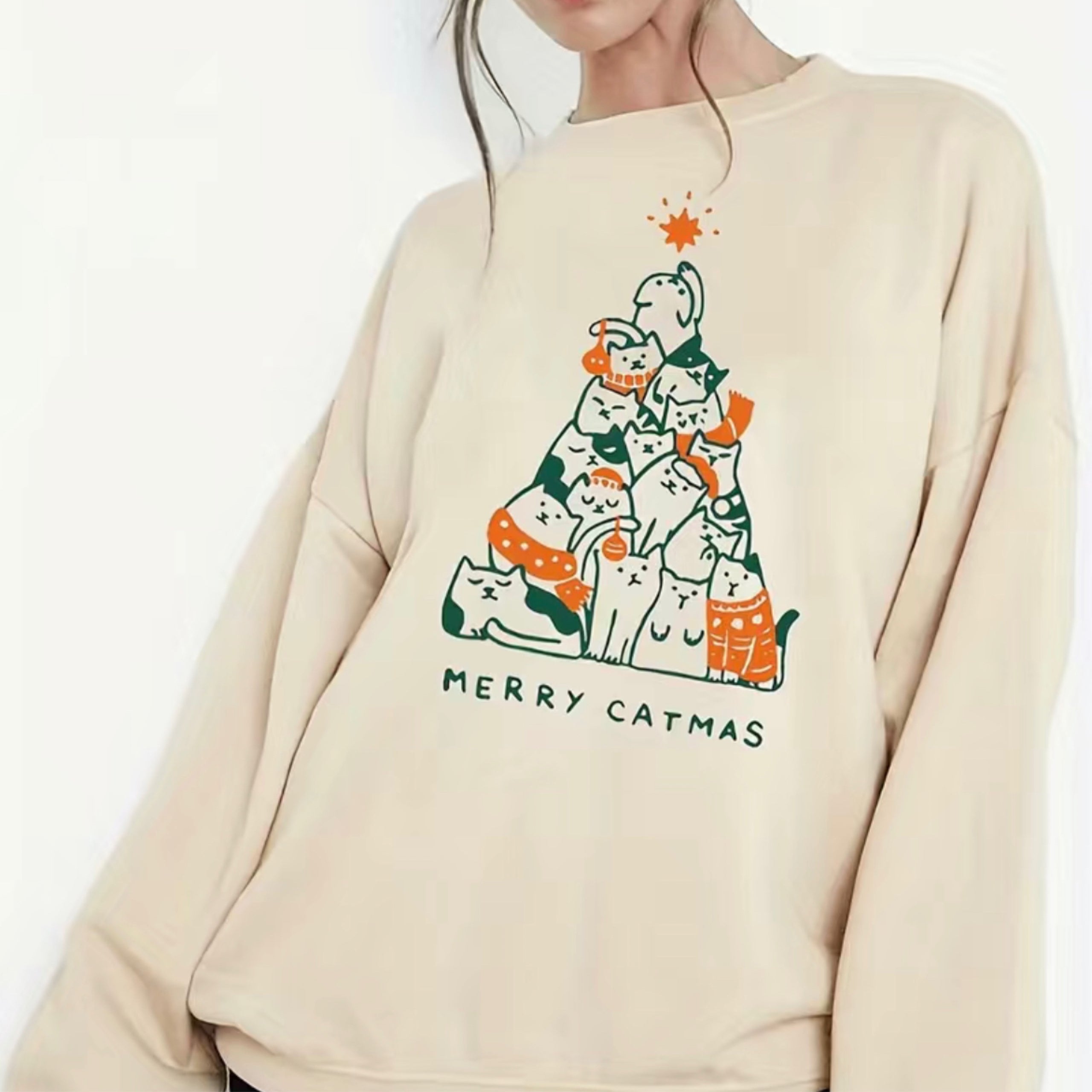 Merry catmas sweatshirt best sale